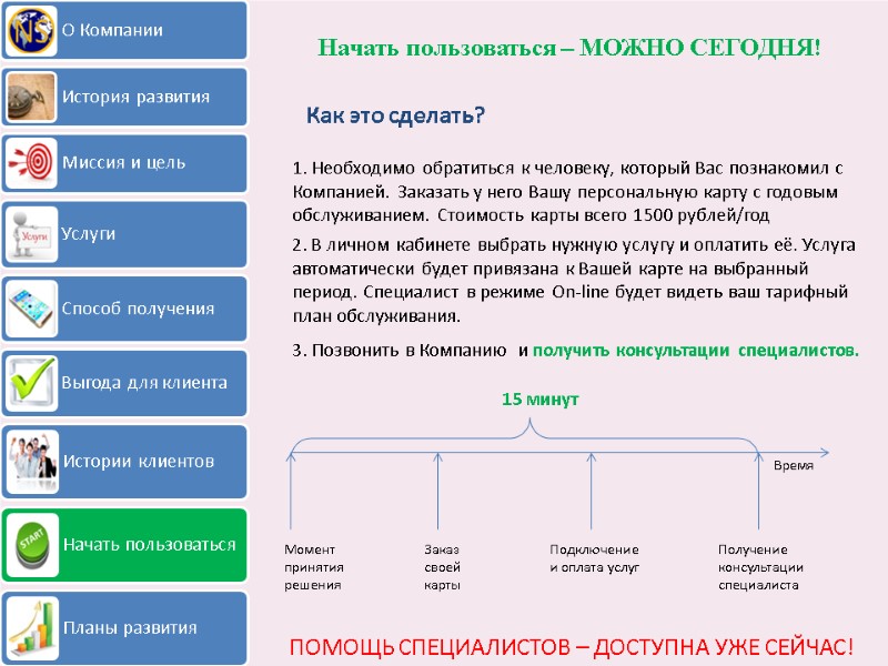 Начать пользоваться – МОЖНО СЕГОДНЯ! ПОМОЩЬ СПЕЦИАЛИСТОВ – ДОСТУПНА УЖЕ СЕЙЧАС! Как это сделать?